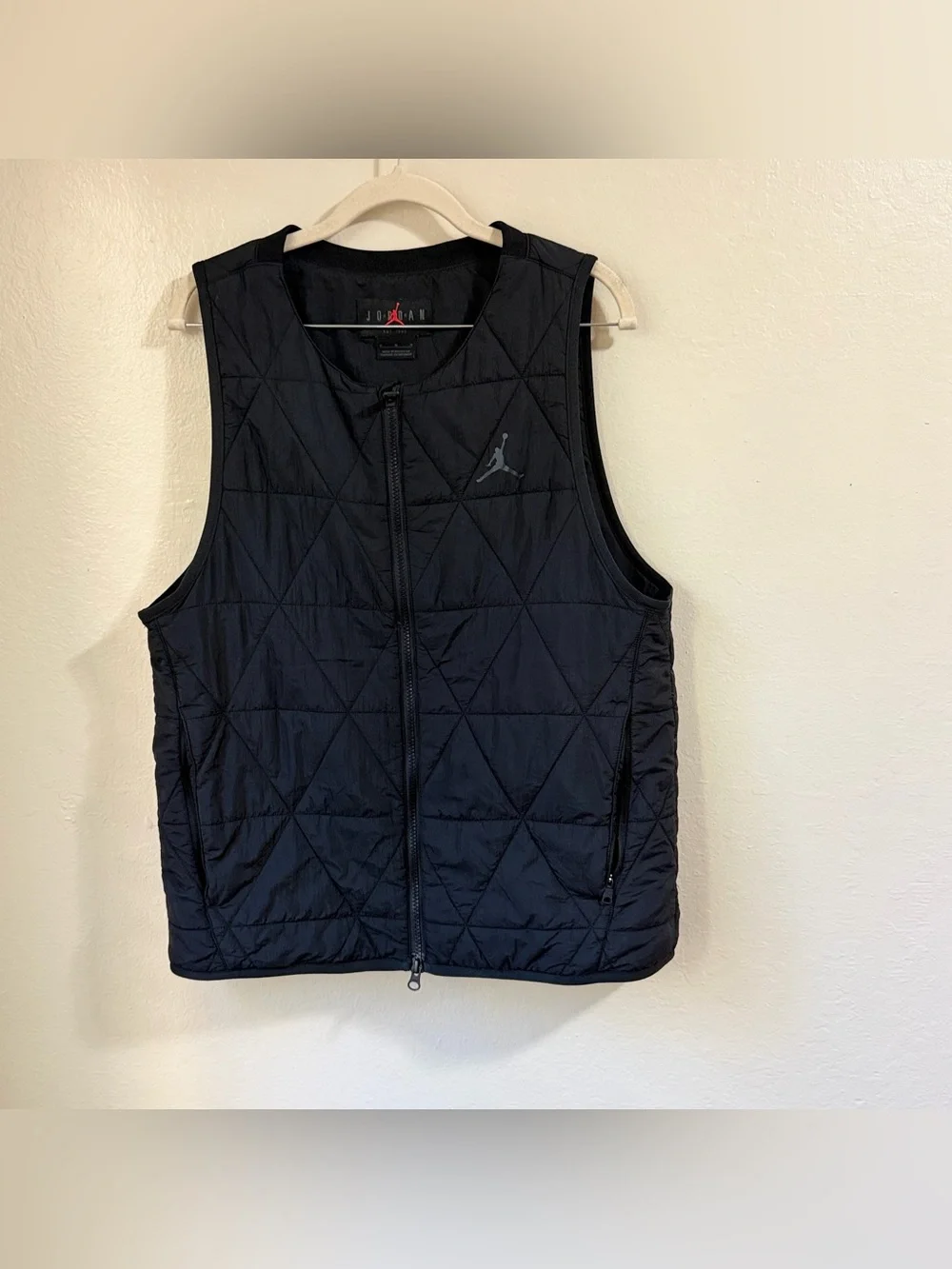 Nike Air Jordan Sport unisex Quilted Golf Vest Black Size M Jumpman Puffer